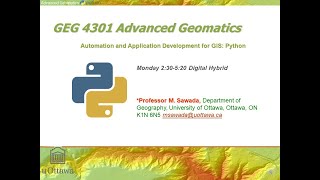 L1 GEG4301 Advanced Geomatics - Introduction