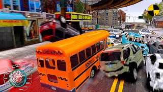 GTA 4 Crazy School Bus Crashes Ep.35