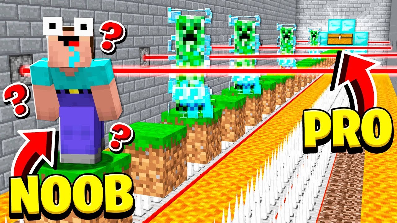 gaming logo NOOB tries a PRO Minecraft Map **AND FAILS**