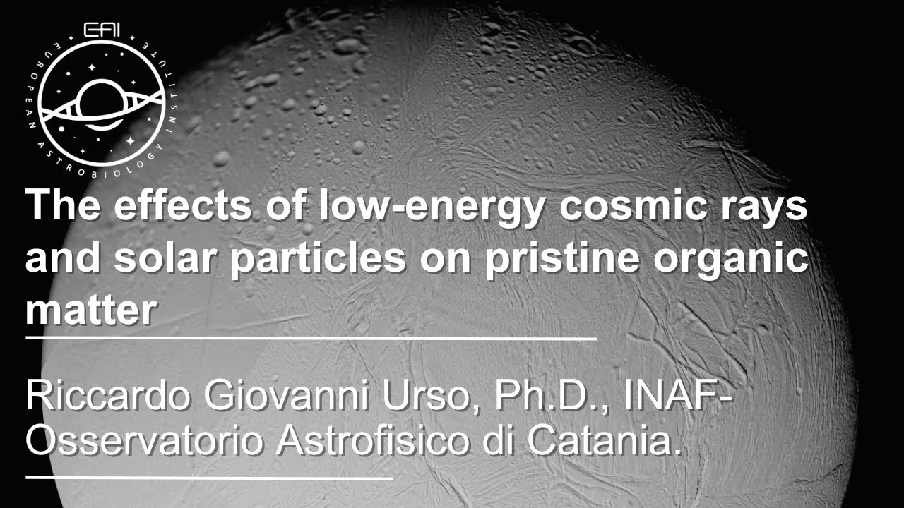 EAI Seminars: The effects of low-energy cosmic rays and solar particles on pristine organic matter