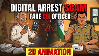 Full Digital Arrest Scam Exposed: How Fake CBI Officers Trap You! 2D Animation Guide