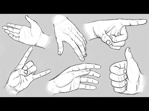 How To Draw Hands 6 Different Poses Narrated Youtube