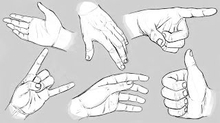 How To Draw Hands 6 Different Poses Narrated Youtube