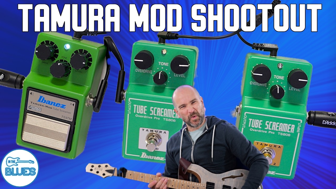 Ibanez Tamura Mod Tube Screamer Comparison - YouTube