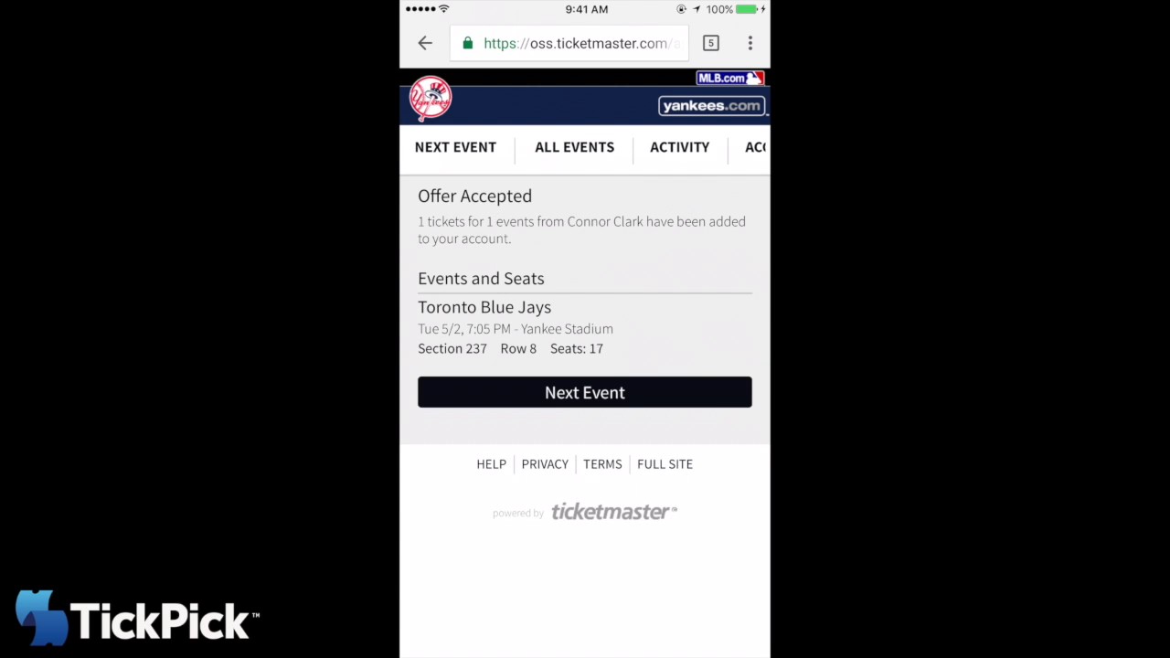 Yankee Stadium Seating Chart Ticketmaster