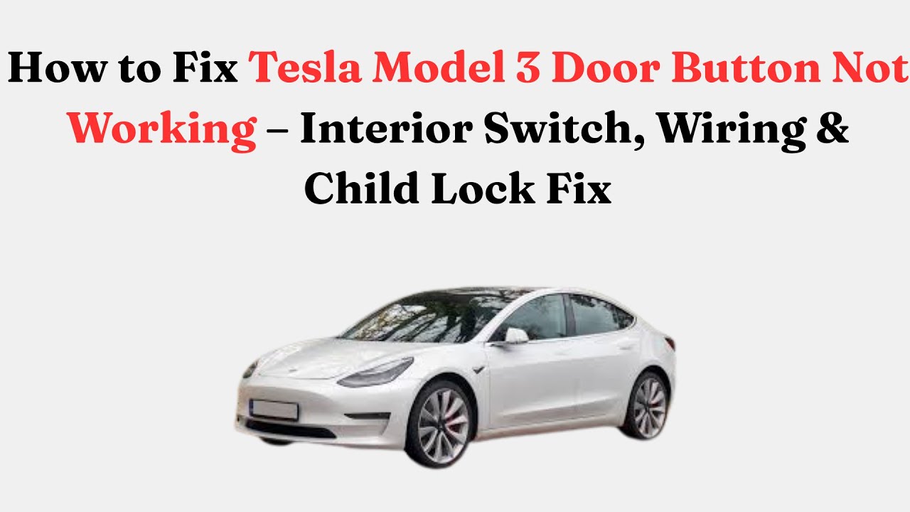Как починить неработающую кнопку открытия двери в Tesla Model 3 – ремонт внутреннего переключател...
