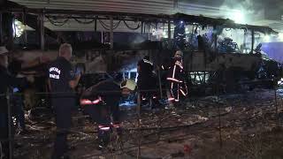 Ankara'da yolcu otobüsü alev aldı