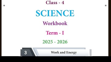 4th Standard Science Term-1 unit -3 Work and Energy Workbook answers 2025-26