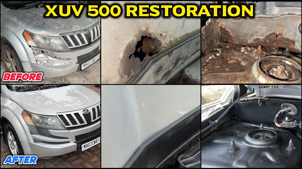 XUV 500 Restoration | Before & After | Car Restoration | XUV 500 Denting & Painting | NS Garage