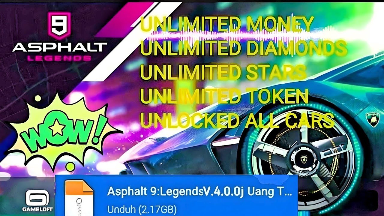 Asphalt 9 Mod apk Unlimited Money all Cars_ Race gaming
