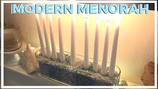 Modern Crushed Glass Menorah ♥ 8 DIYs of Hanukkah