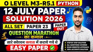🔥SOLUCIÓN DEL EXAMEN DE PYTHON O LEVEL M3-R5.1 DEL 12 DE JULIO DE 2026 | MARATÓN DE PREGUNTAS DEL...