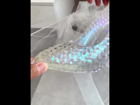 Cinderella Transparent Crystal Wedding Shoes