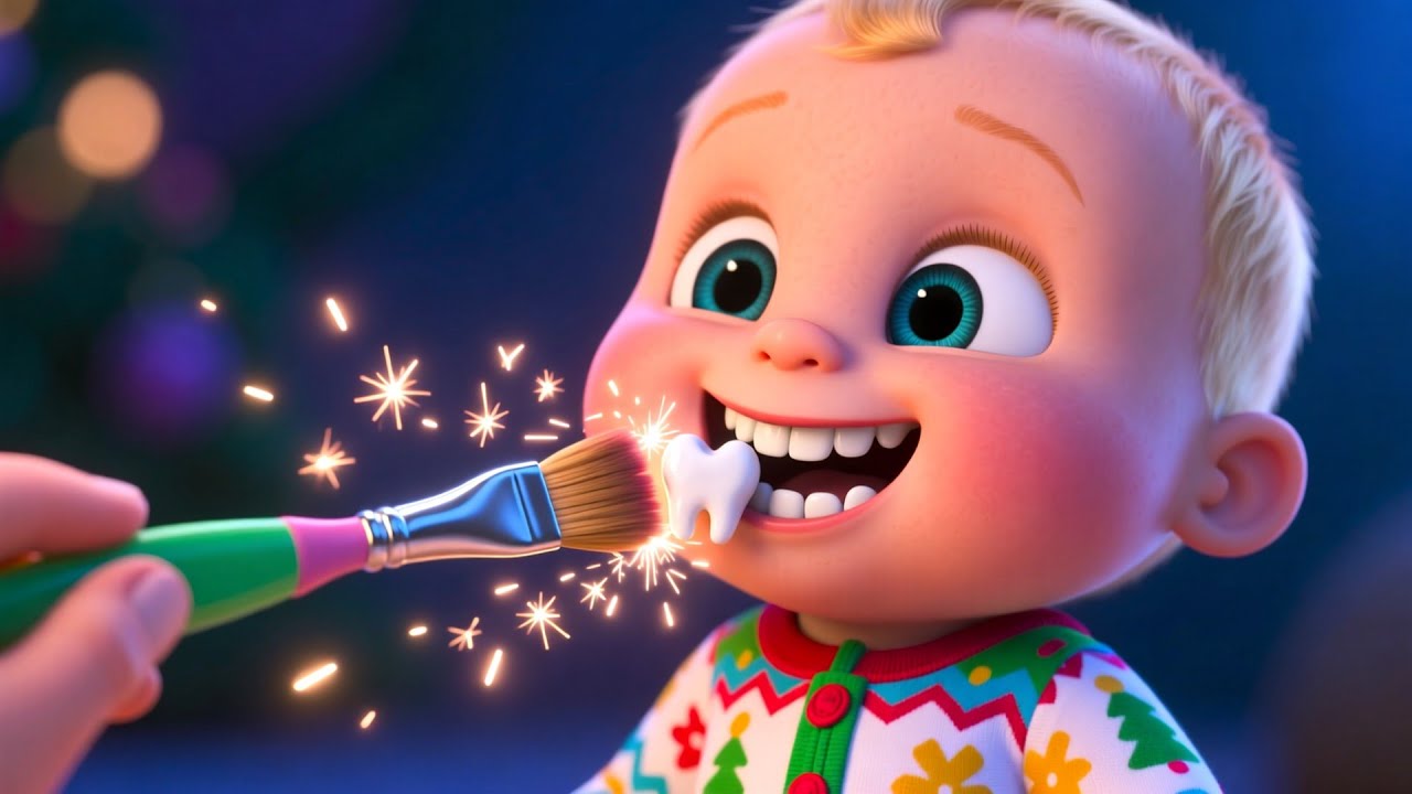 Baby BrushTime Holiday 🪥🎶 Fun Kids Song | Learn Teeth Brushing & Colors