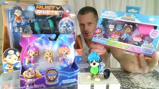 Spin Master Gabby's Dollhouse Kitty Care Figure Set Paw Patrol Mighty Skye Rusty Rivets Blaster Tank