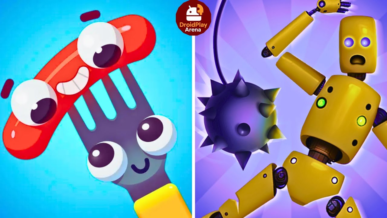 Fork N Sausage Vs Rragdoll Break Gameplay | Mobile Puzzle Challenge | Droid Play Arena 