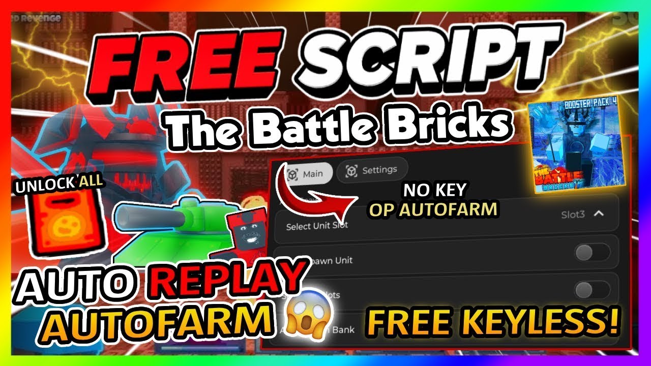 The Battle Bricks Script *NO KEY* - AUTOFARM, AUTO WIN, AUTO REPLAY, DUPE & More!