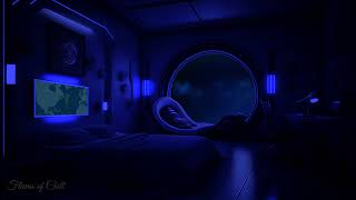 Spend The Night In An Exclusive Futuristic Bedroom | Brown Noise Flight Ambience | Flight Map | 4K