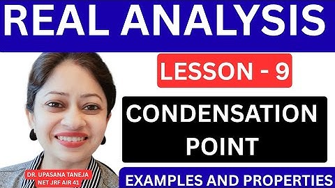 Condensation Point of a Set | Explained with Examples | Real Analysis | BSc | MSc | NET | IIT JAM