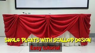 Table skirting single pleats with scallop design. Simple table decoration. #tutorial #basicpleats