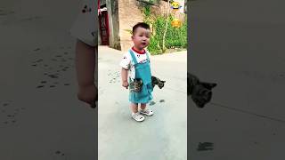 cute baby playing with cat 😻🐈 #shorts #short #viral #youtube #trending #youtubeshorts #cute #funny