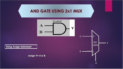 AND gate using 2x1 mux