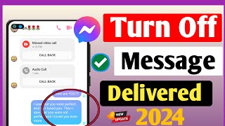 How To Turn Off Message Delivered Tick Marks on Messenger | Hide Seen Message On Messenger 2024