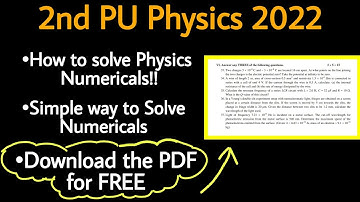 PHYSICS CHAPTER WISE NUMERICALS| 2nd PUC PHYSICS//Physics Numericals