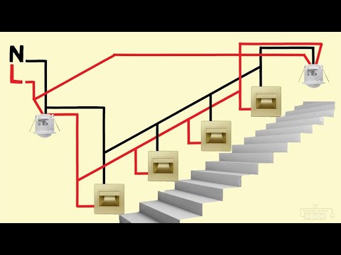 stair lighting connection with motion sensors wiring diagram