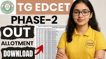 tg edcet seat allotment 2025 | tg edcet second phase allotment | mahir academy