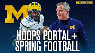 Michigan Hoops TRANSFER PORTAL Update, Spring Football Discussion, Q&A | #GoBlue