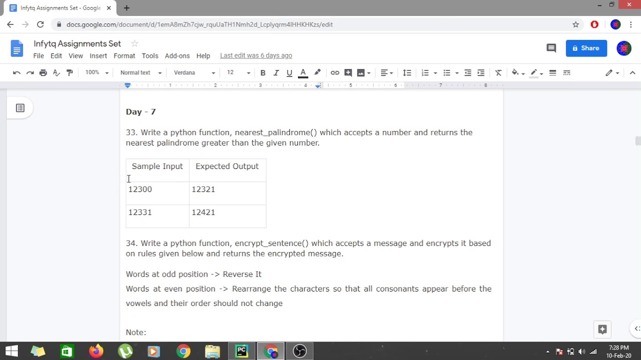 InfyTQ Day 7 Problem 33 Fundamentals of Python - YouTube