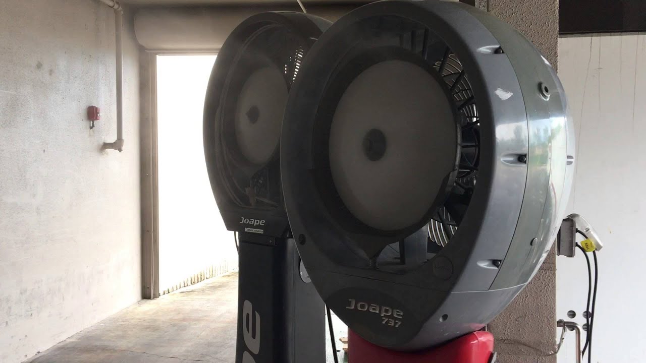 EcoJet Misting Fans use freight docks YouTube