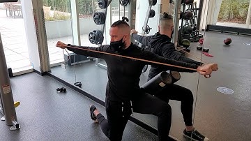 Half Kneeling Banded Thoracic Rotation