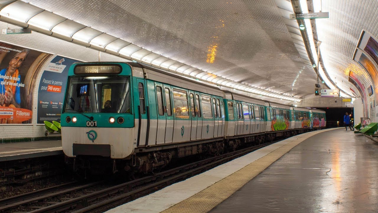 Cabine Metro RATP Ligne 8 Créteil / Charenton (de nuit) YouTube