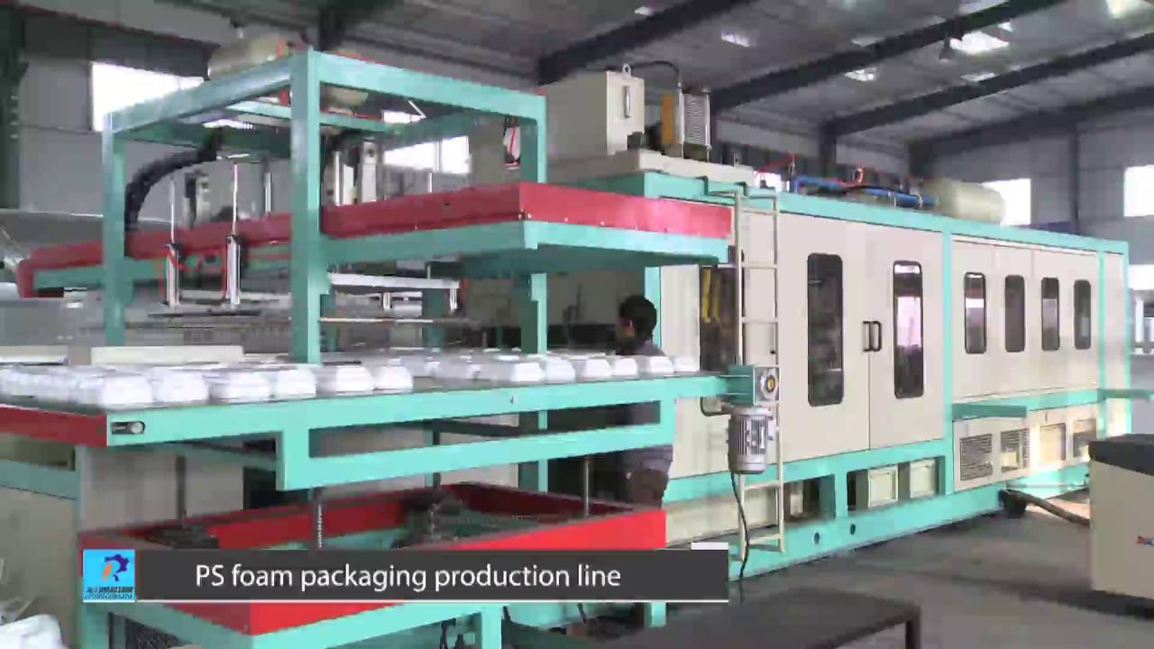 PS foam Lunch box production line YouTube