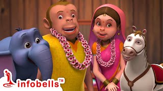 குரங்கு மாமாவின் கல்யாண பாட்டு | Tamil Rhymes & Cartoons | Infobells #tamilrhymes #tamilcartoons