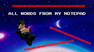 ALL MY WORDS FROM MY NOTEPAD - PART 1