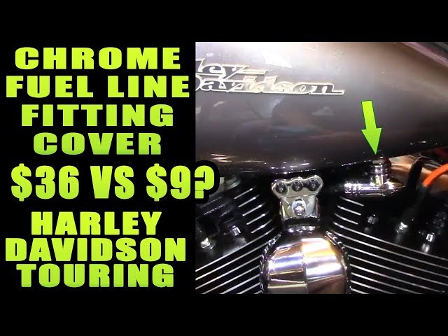 Ciro Chrome EFI Fuel Line Fitting Cover Trim Harley 01-2017 Touring So - America Ciro Chrome EFI Fuel Line Fitting Cover Trim Harley 01-2017 Touring So - America