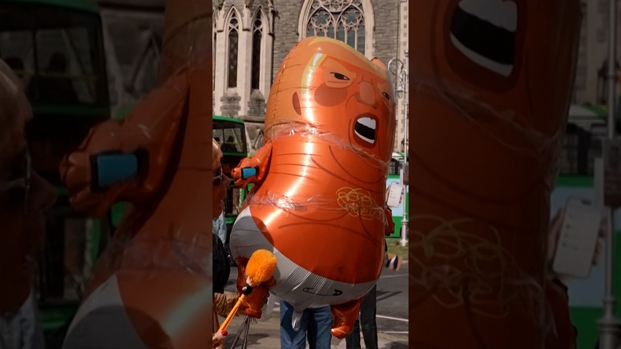 Protesters in Dublin rally against Trump visit