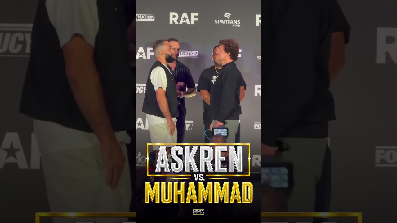 Ben Askren and Belal Muhammad FACE OFF ahead of their wrestling match at RAF 11 in Milwaukee 🤼‍♂️