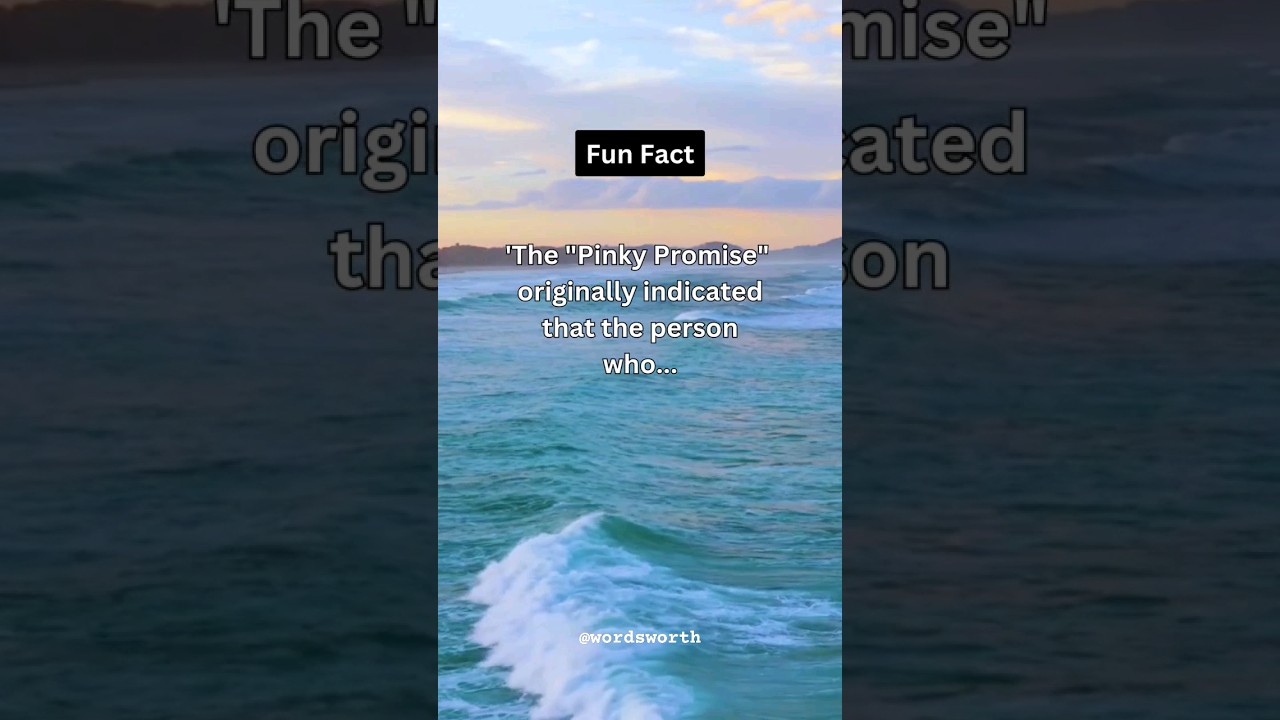 The pinky promise indicates that the...#shorts #facts #youtubeshorts #deep #funny #psychologyfact