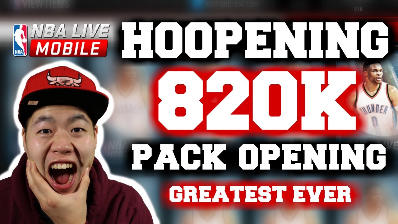 820k Hoopening Pro Pack Opening - Best Hoopening Ever -  Nba Live Mobile Pack Opening