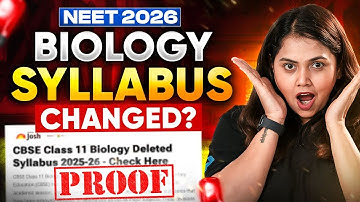 NEET 2026 | Biology Syllabus Changed?⚠️ | Detailed Explanation
