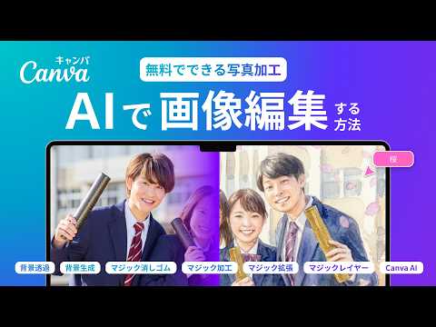 画像編集AIの使い方｜写真加工が一瞬で終わるCanvaのAI機能｜Canva 公式（キャンバ）