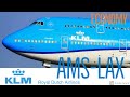 FLIGHT REPORT | Amsterdam to Los Angeles | KLM ECONOMY Boeing 747-400 COMBI | FlyWithMe!