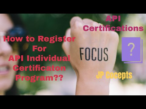 API Certification Registration steps| JP Concepts | Technical Series| Individual Certification