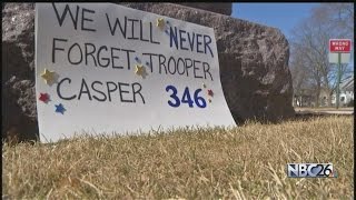 Hundreds Come to Say Goodbye to Trooper Casper