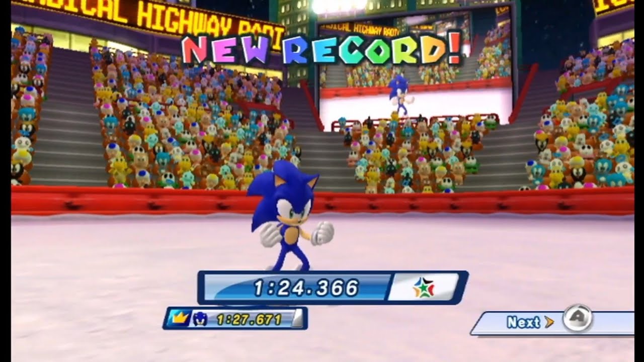 1:24.366 (PB) Dream Snowboard Cross (Sonic) Mario & Sonic at the Olympic Winter Games Vancouver 2010