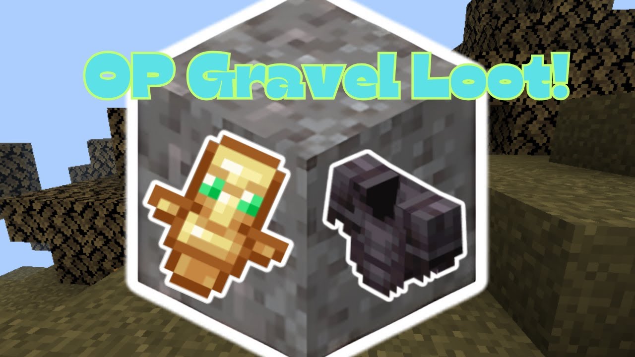 Minecraft... but Gravel drops OP Loot!